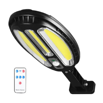 Lampa Stradala Solara, 96LED COB, IP65, Senzor De Miscare/Amurg/Stare De Veghe, 3000mah, 3 Moduri, Telecomanda HB-8188A