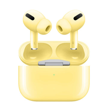 Casti Tip Airpods Pro Yellow Pods model 2021, Bluetooth 5.0, IPX7