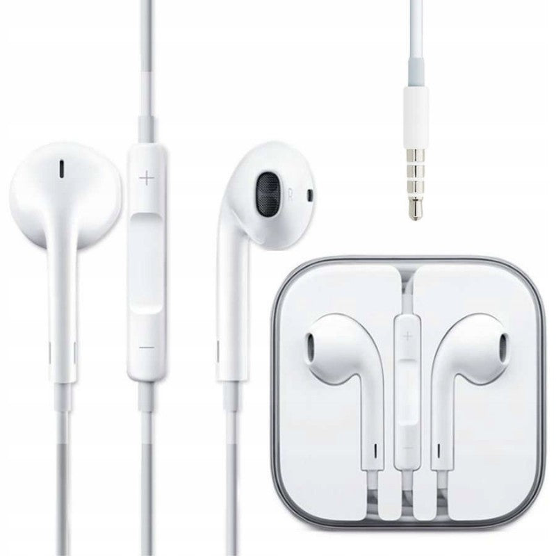 Casti universale in-ear tip Earpods cu Microfon si Telecomanda