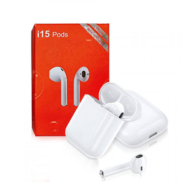 Casti wireless TWS i15, conectivitate bluetooth 5.0, senzor tactil,