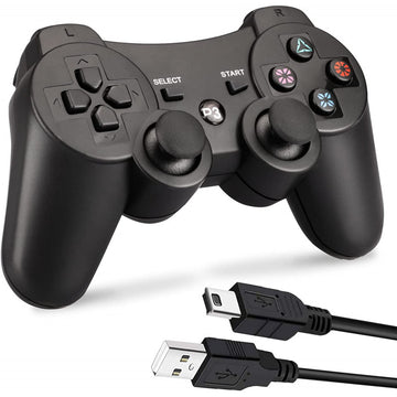 Controller Gamepad Wireless compatibil PS3, PC DoubleShock, Negru