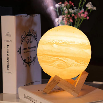 Difuzor Aromaterapie Luna Moon Ultrasunete, Umidificator, 3D, LED cu