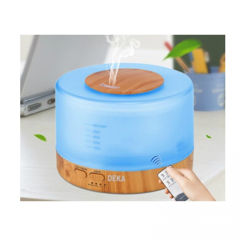 Difuzor Aromaterapie/Umidificator cu ultrasunete, Telecomanda, LED 7