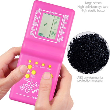 Joc clasic Tetris 9999 in 1, baterii incluse, Brick Game, roz (baterii incluse)