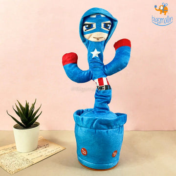 Jucarie Captain America Dansator, USB, Acumulator, Danseaza, Imita,