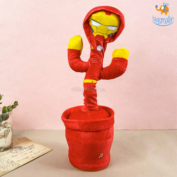 Jucarie Iron Man Cactus Dansator, USB, Acumulator, Danseaza, Imita,