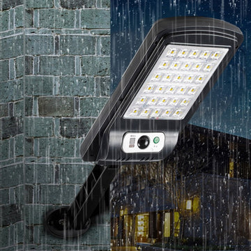 Lampa solara perete, stradala, Telecomanda, panou solar incorporat, telecomanda