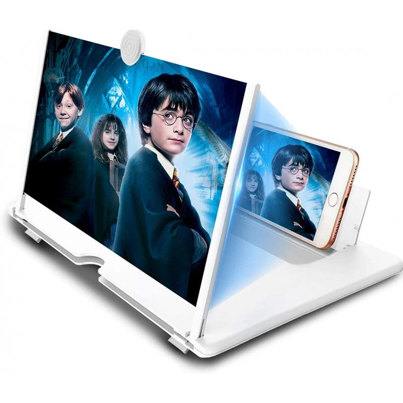 Lupa Telefon M-598, 8 inch, Pliabil, amplificare imagine, Alb