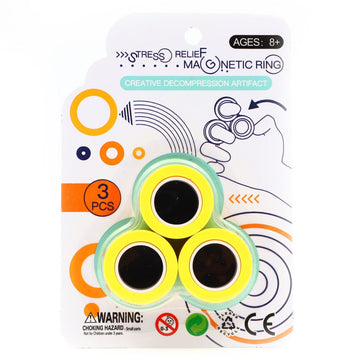 Set 3 inele magnetice antistres, Diverse culori