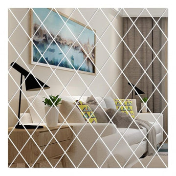 Set 58 Oglinzi Acrilice din PVC, Autoadezive pentru Decorarea