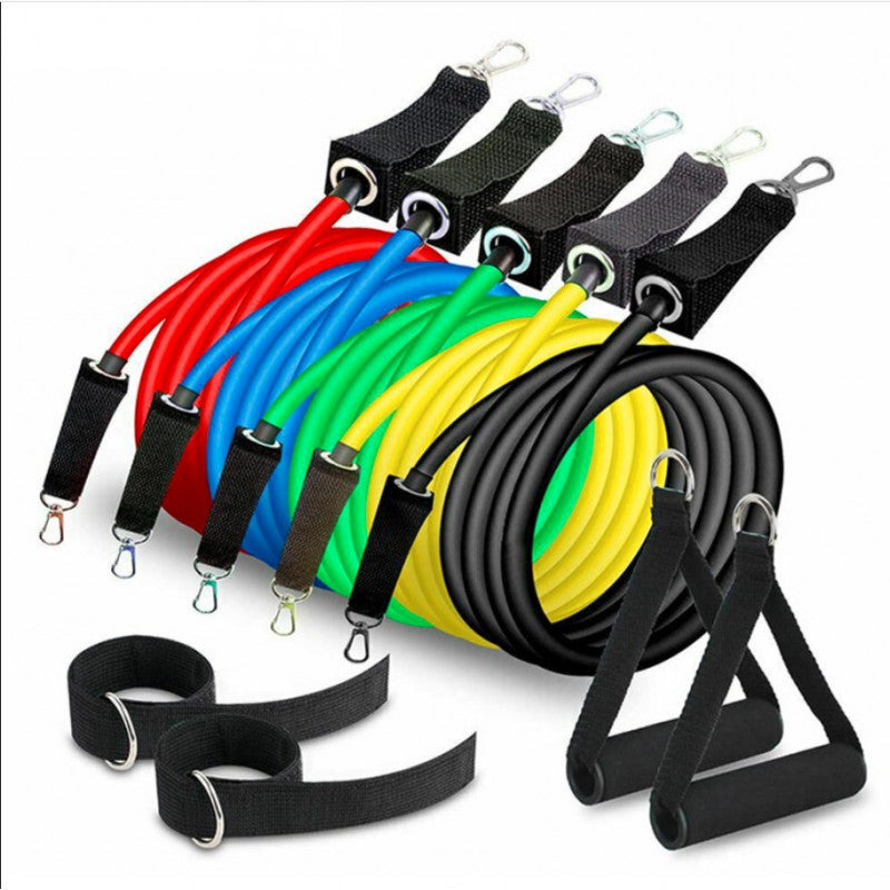 Set benzi, Fitness, 11 piese, 5 corzi elastice