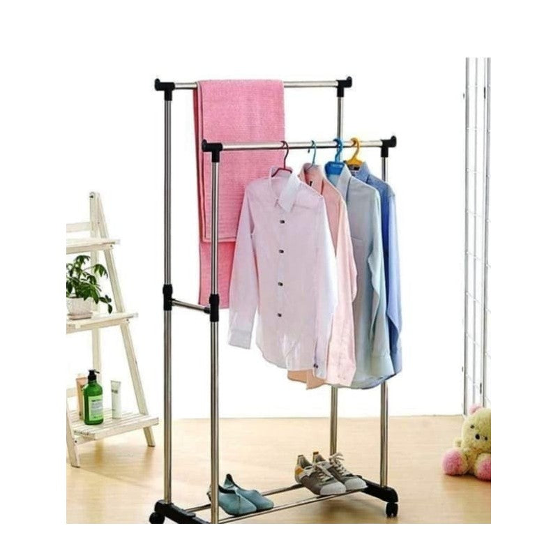 Stender Suport Organizator Dublu Haine Incaltaminte, Reglabil,